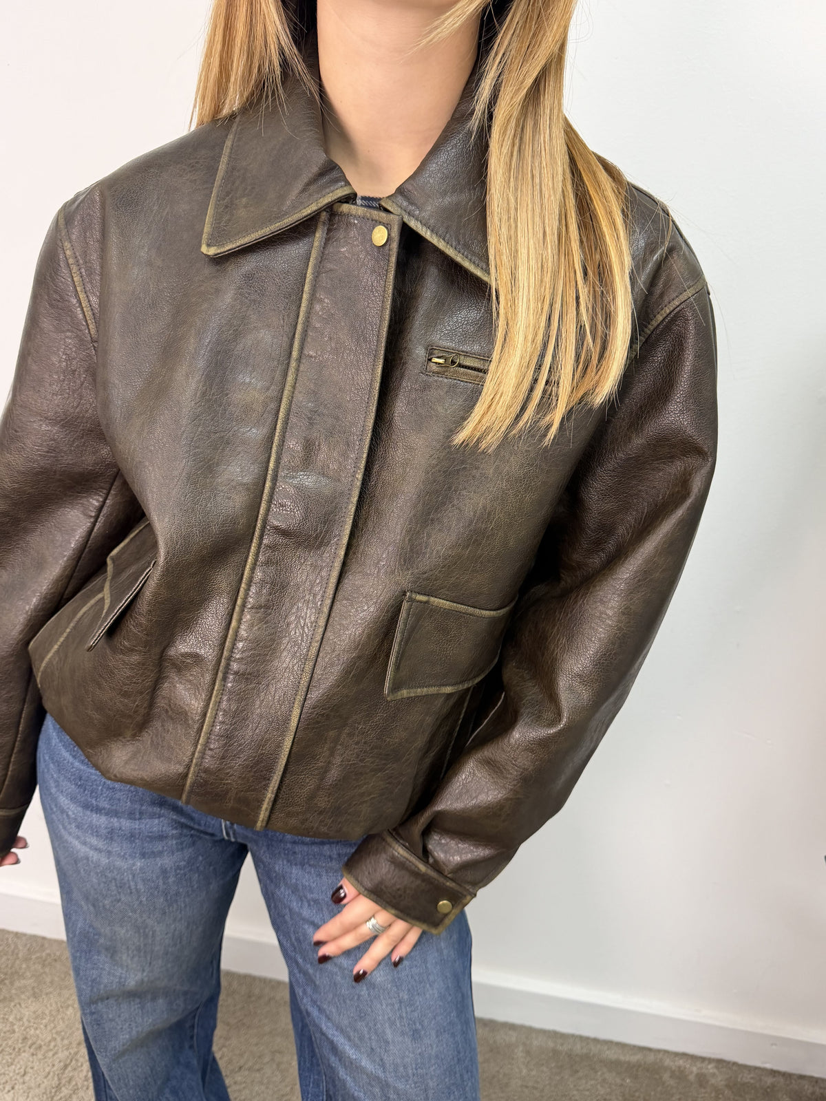 Bomber ecopelle vintage MyD