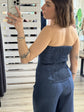 Top a fascia in chambray Tensione In