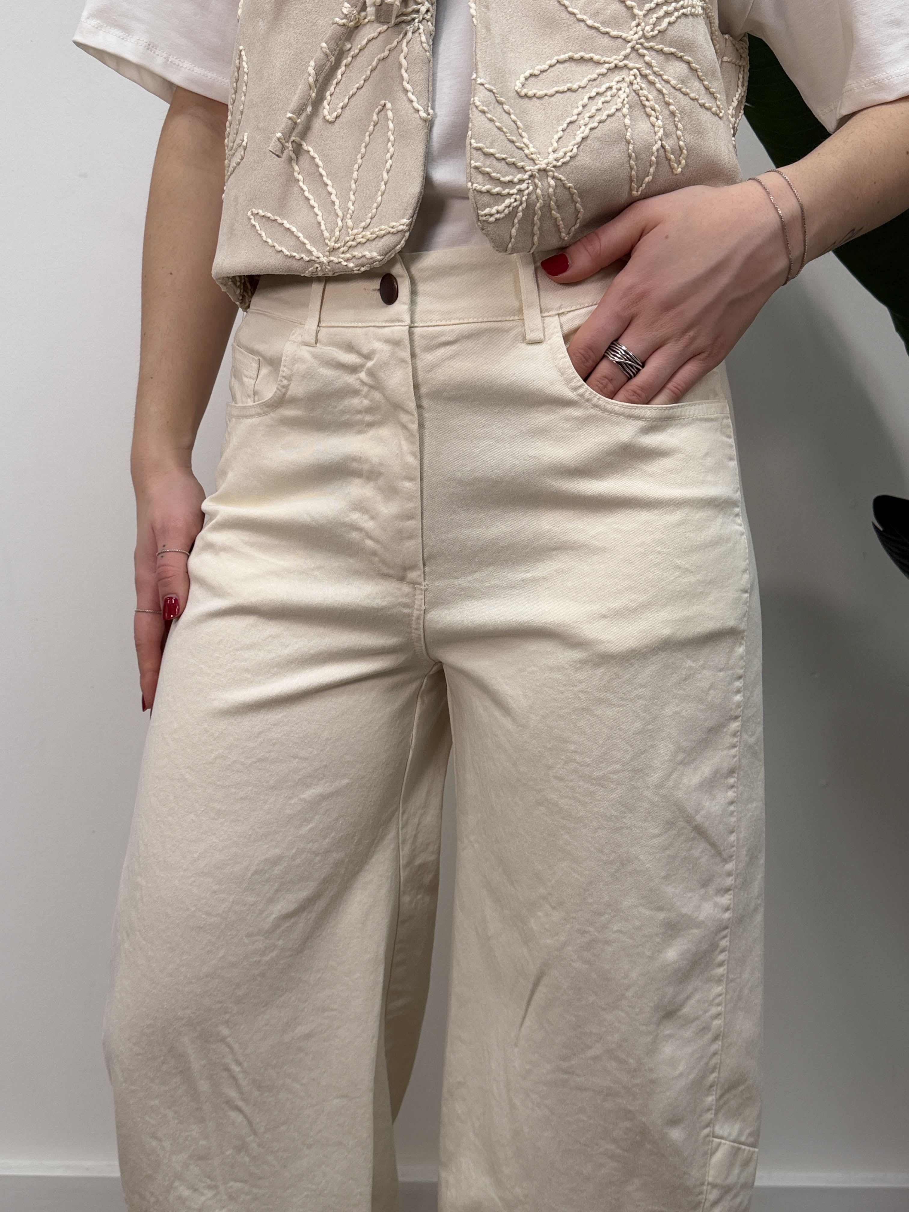 Pantalone ovetto in cotone Susy Mix