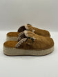 Clog in suede con fondo in corda Mou