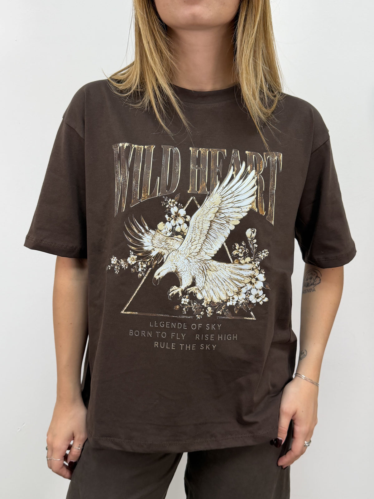 T-shirt stampa "wild heart" Susy Mix