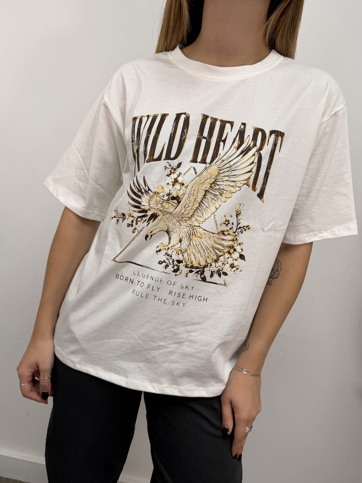 T-shirt stampa "wild heart" Susy Mix