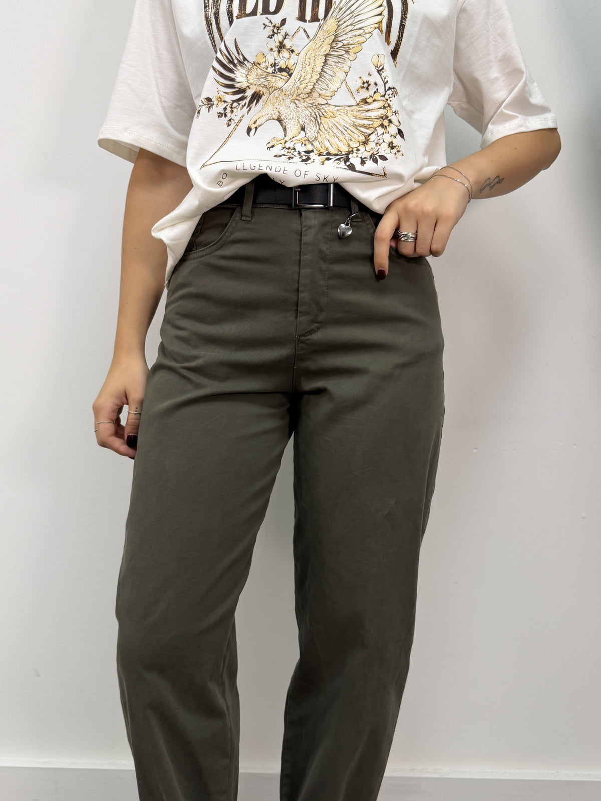 Pantalone modello cuoricino in cotone Susy Mix