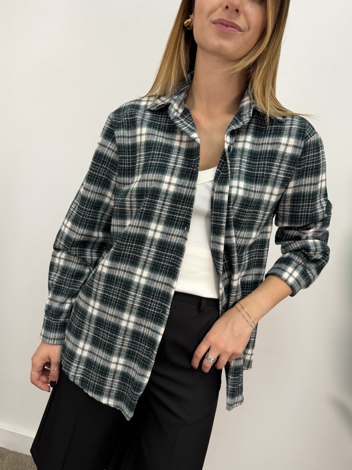 Camicia over flanella stampa check MyD