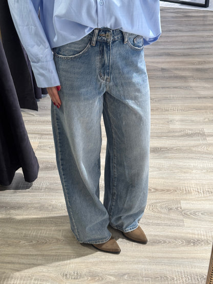 Jeans wide leg chiaro MyD