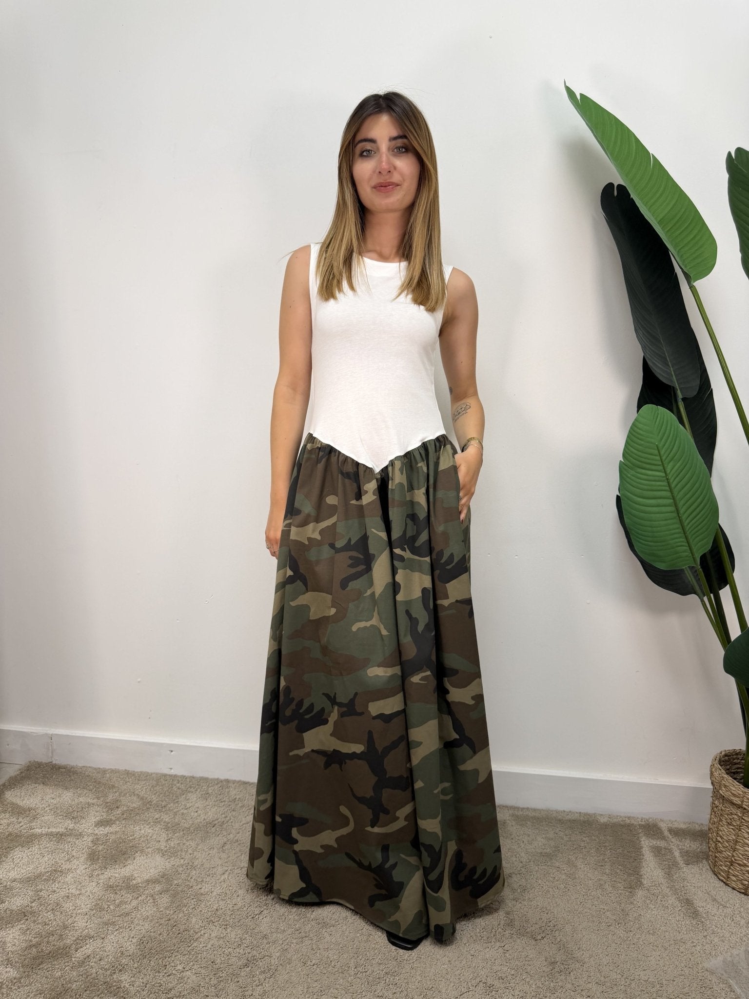 Abito combinato stampa camouflage Tensione In - GiuGiò | Shop online