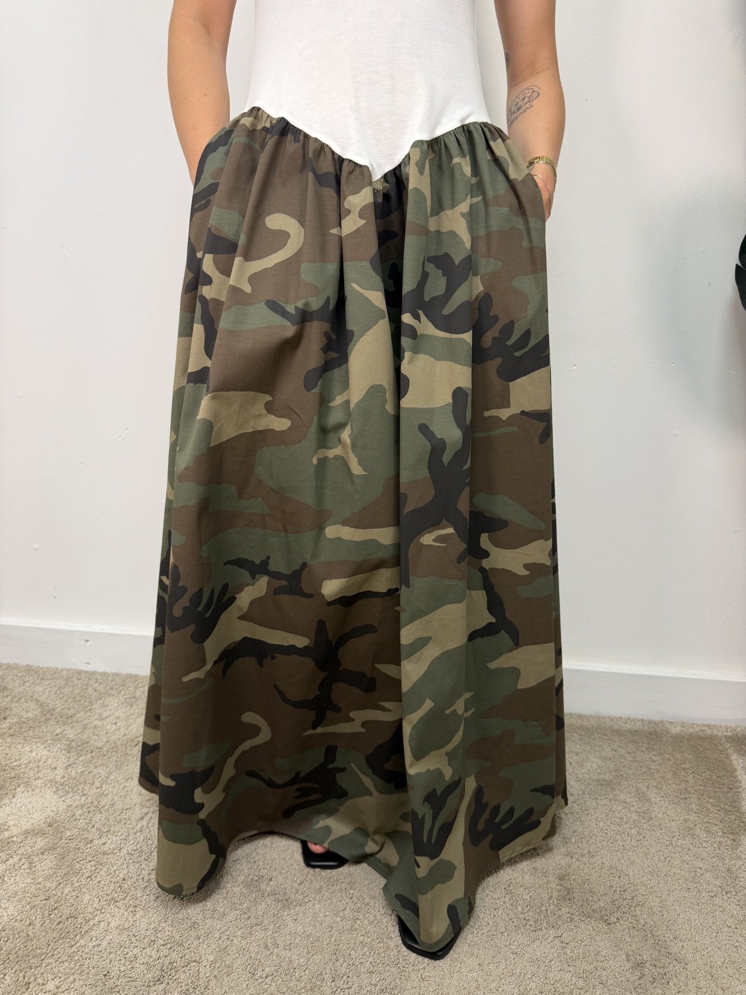 Abito combinato stampa camouflage Tensione In - GiuGiò | Shop online