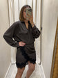 Abito corto con inserti in pizzo Tensione In - GiuGiò | Shop online