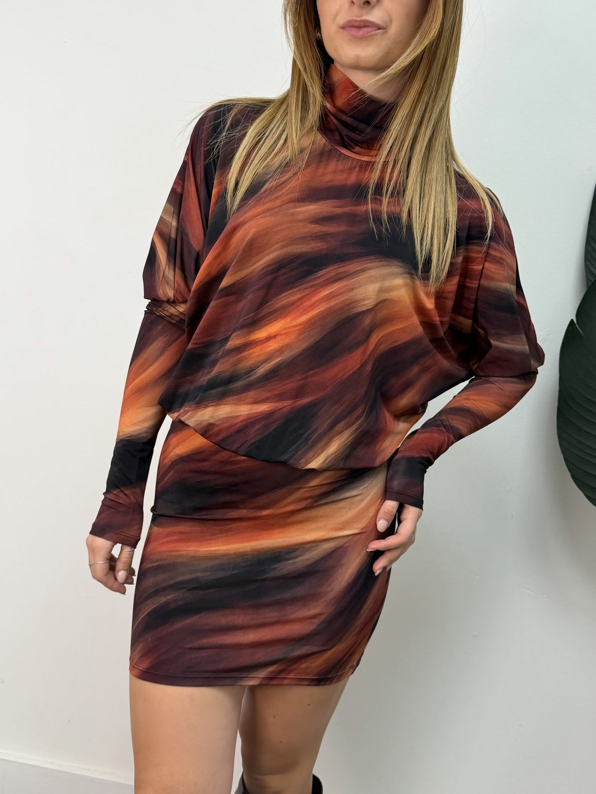 Abito corto in lycra stampa tramonto Tensione In LIMITED EDITION - GiuGiò | Shop online