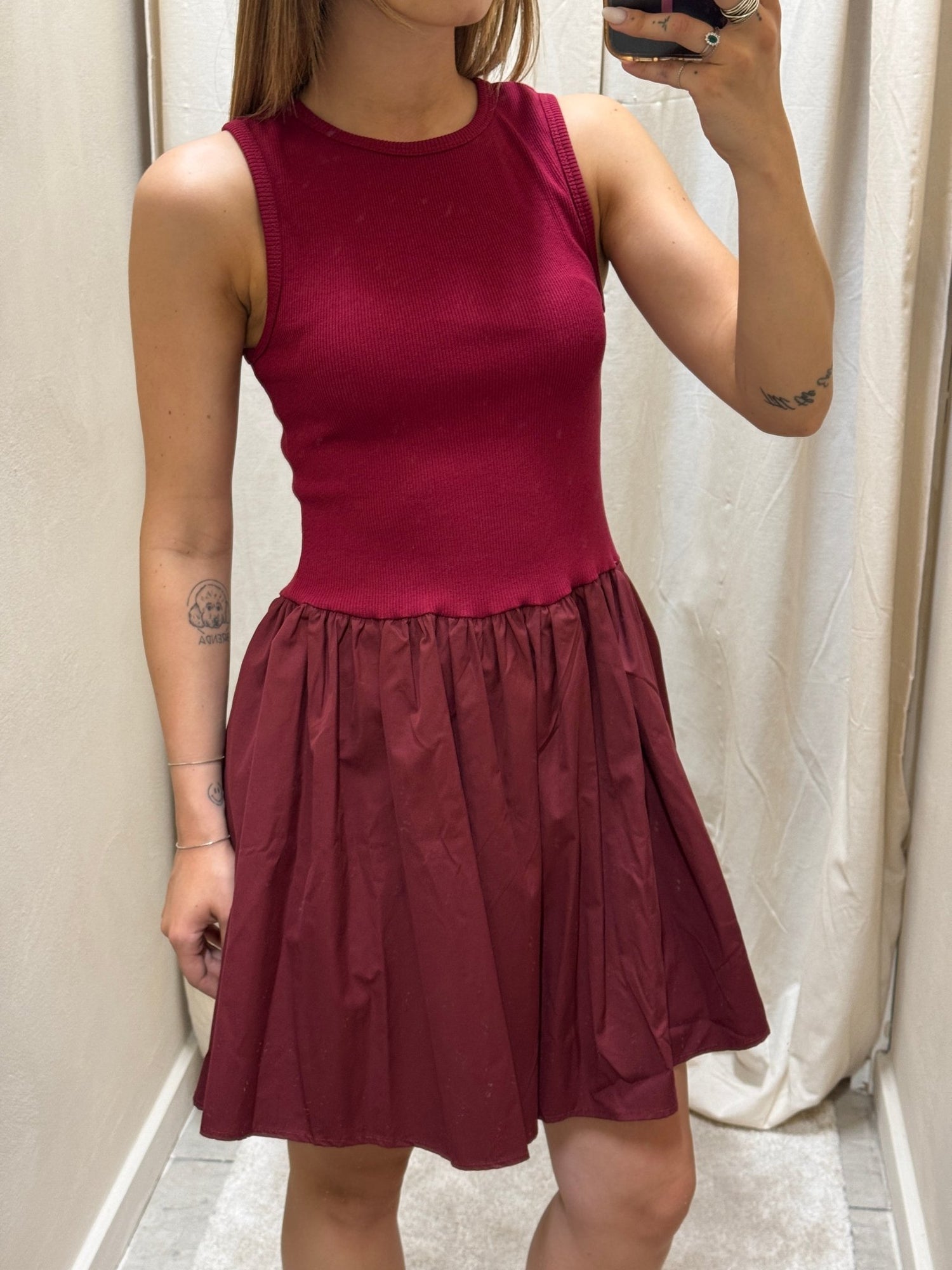 Abito corto in tessuto combinato Tensione In - GiuGiò | Shop online