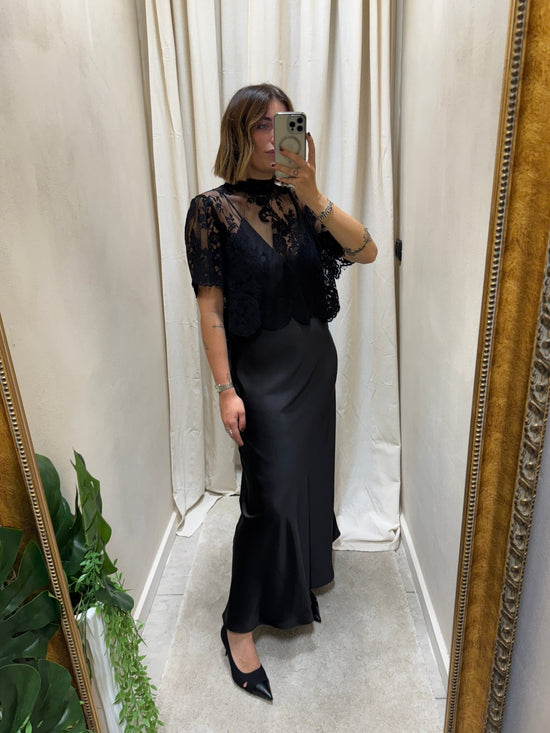 Abito lingerie con mantellina in pizzo Imperial - GiuGiò | Shop online