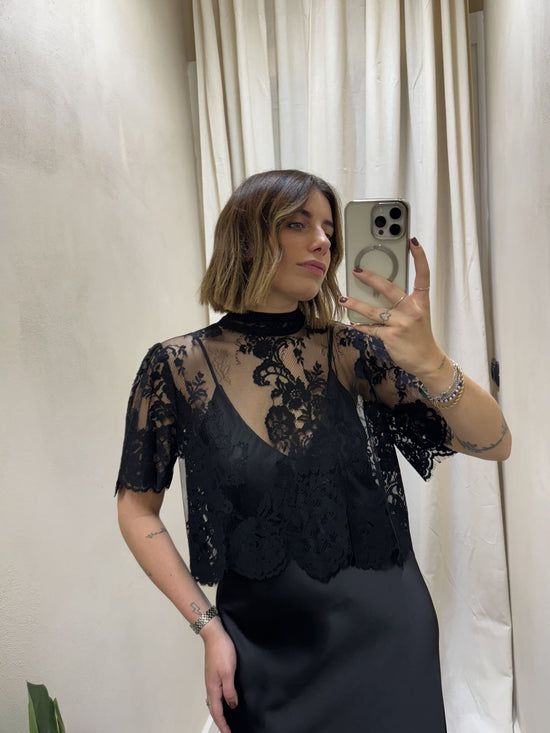 Abito lingerie con mantellina in pizzo Imperial - GiuGiò | Shop online