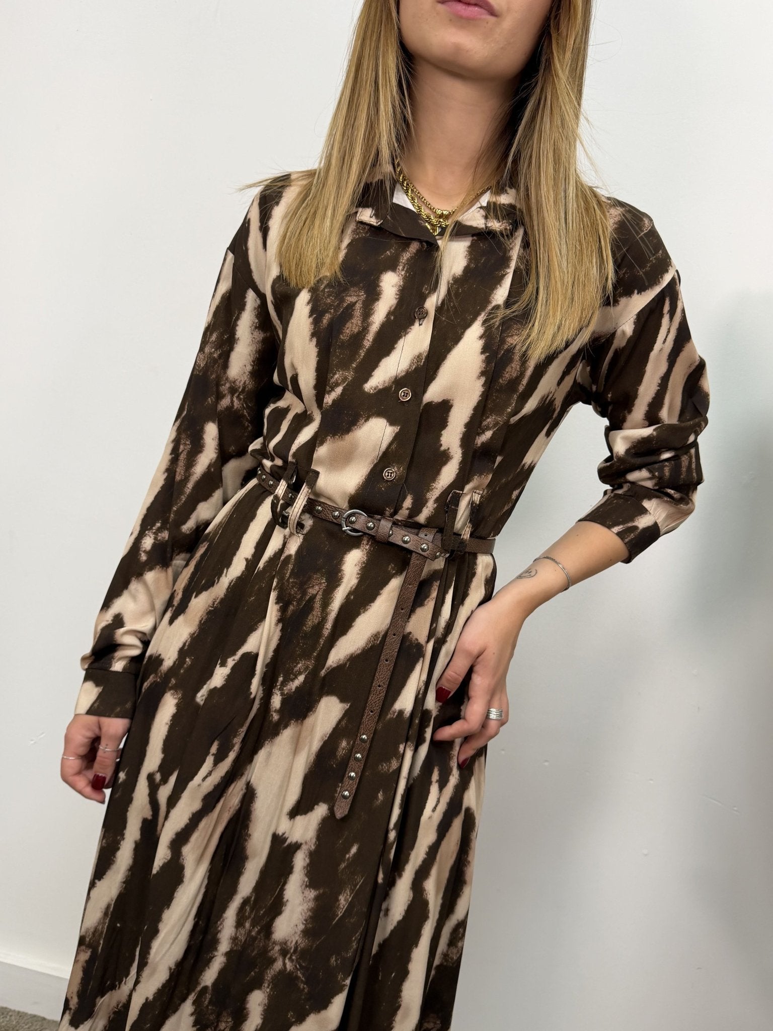 Abito lungo fantasia camouflage MyD - GiuGiò | Shop online