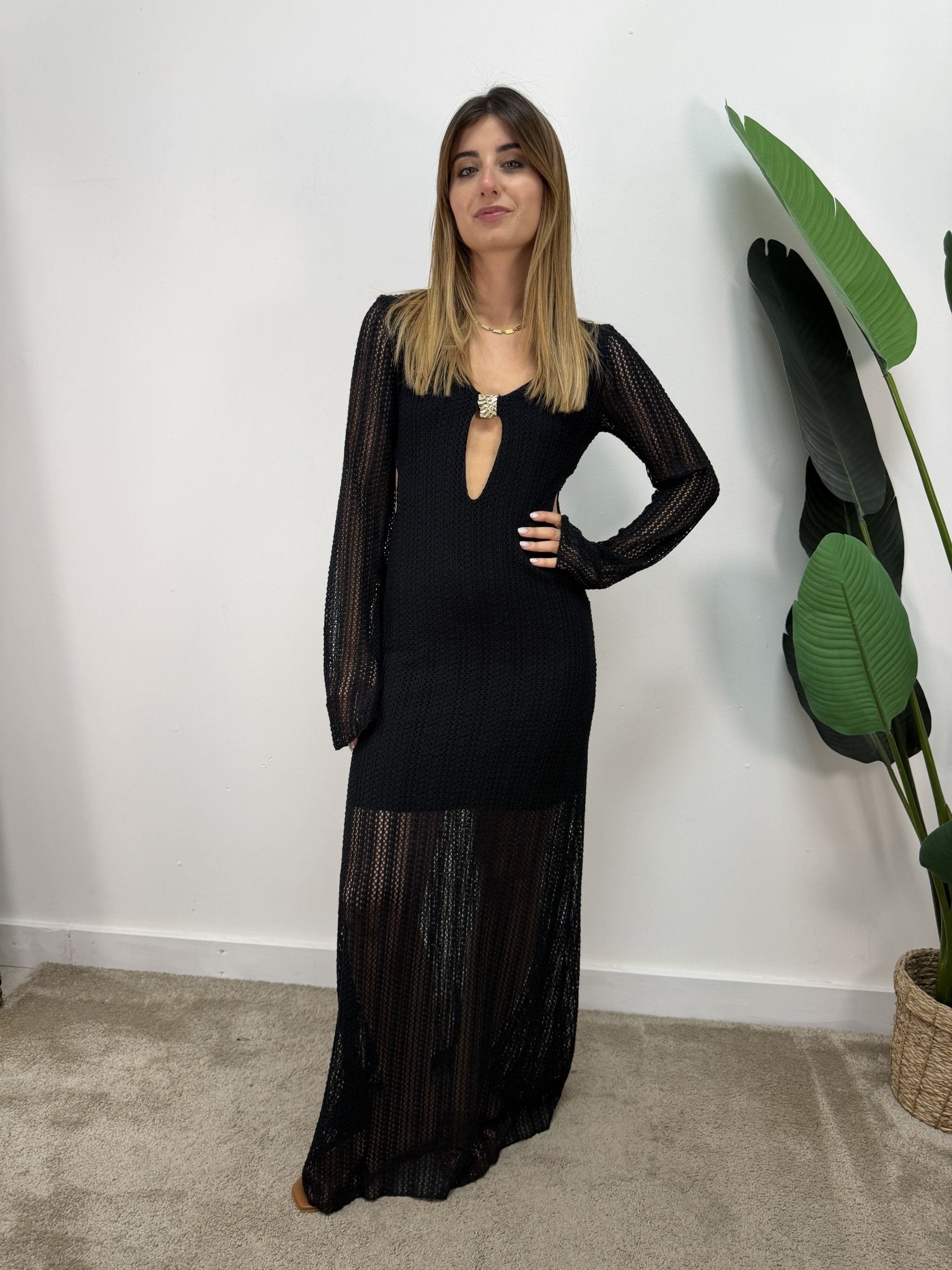 Abito lungo in crochet con cut out HaveOne - GiuGiò | Shop online