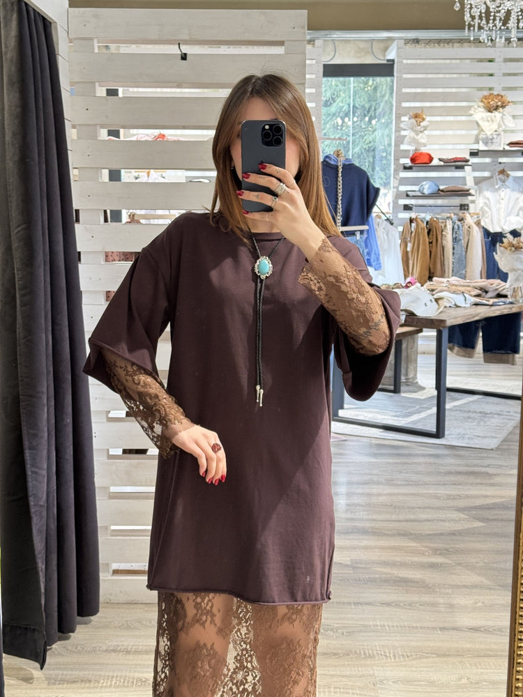 Abito maglia in pizzo con collana Susy Mix - GiuGiò | Shop online