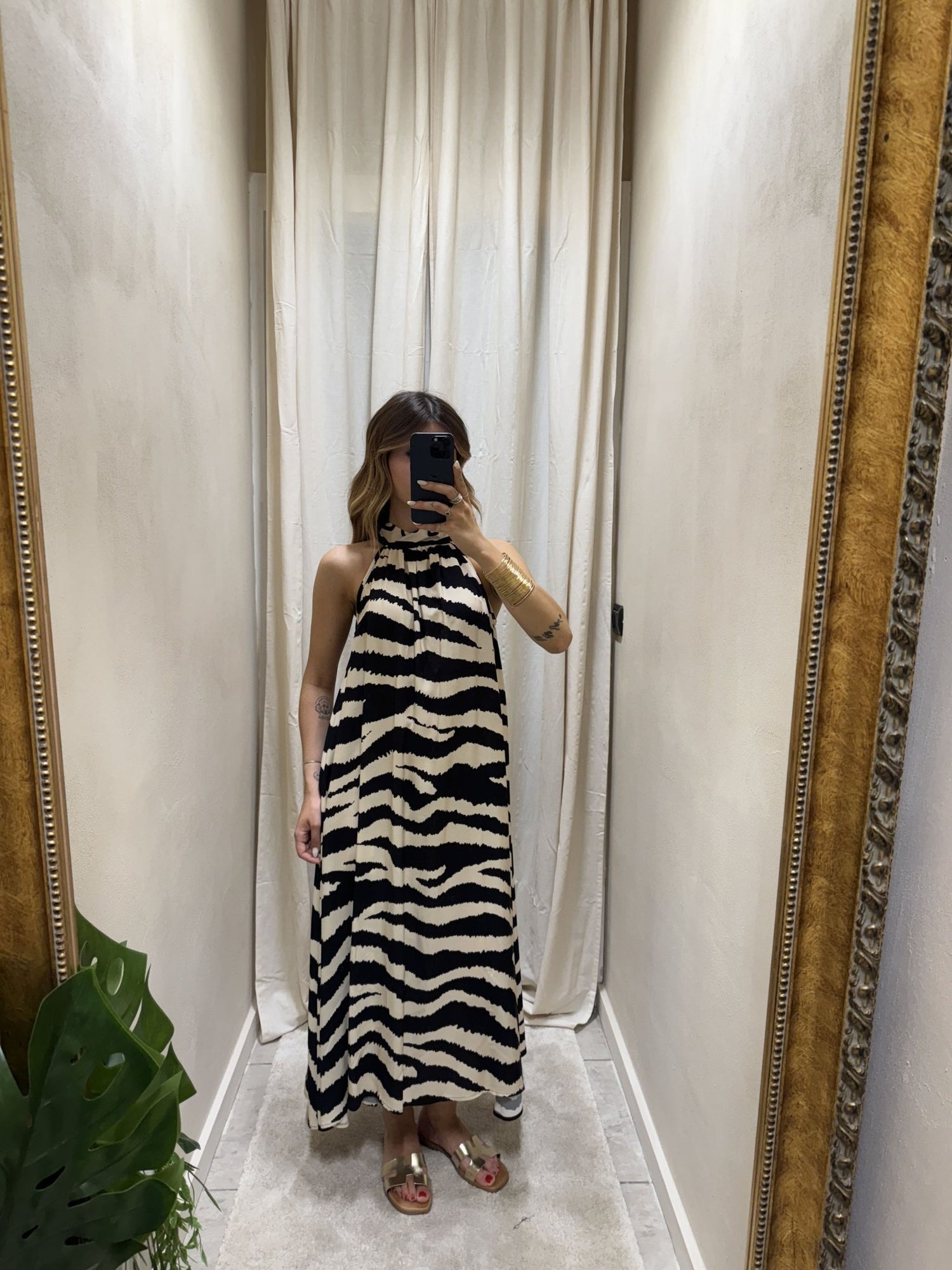 Abito scollo america fantasia zebrata Dixie – GiuGiò Shop online