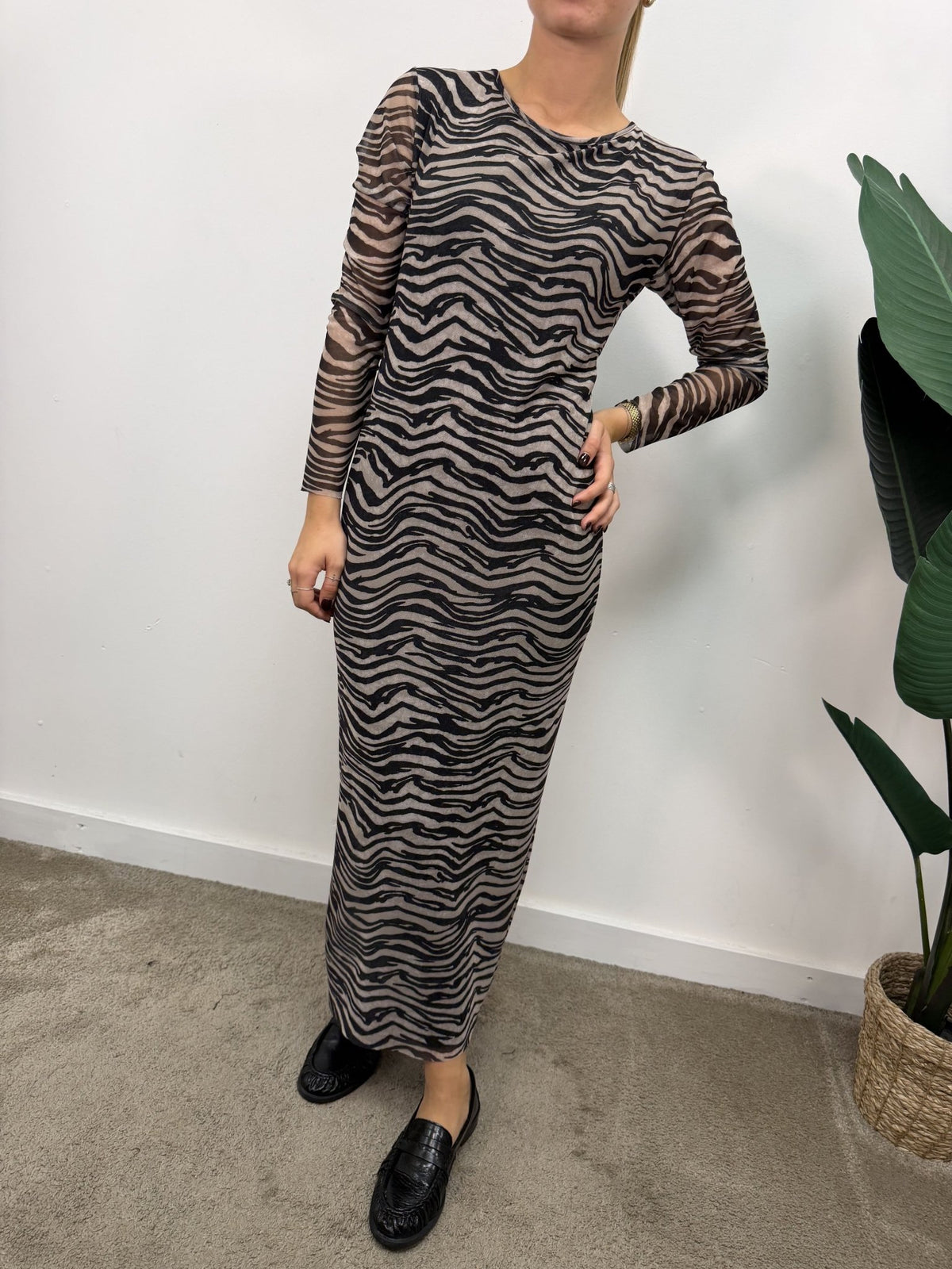 Abito tubino lungo stampa animalier MyD - GiuGiò | Shop online