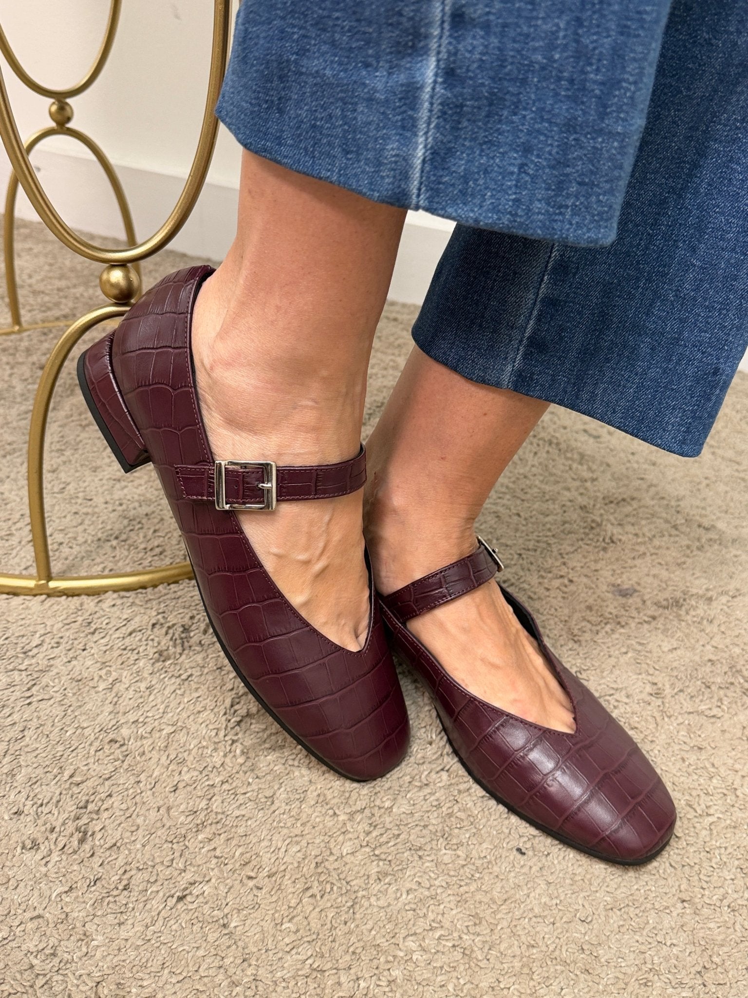 Ballerina maryjane in pelle effetto cocco Noa - GiuGiò | Shop online