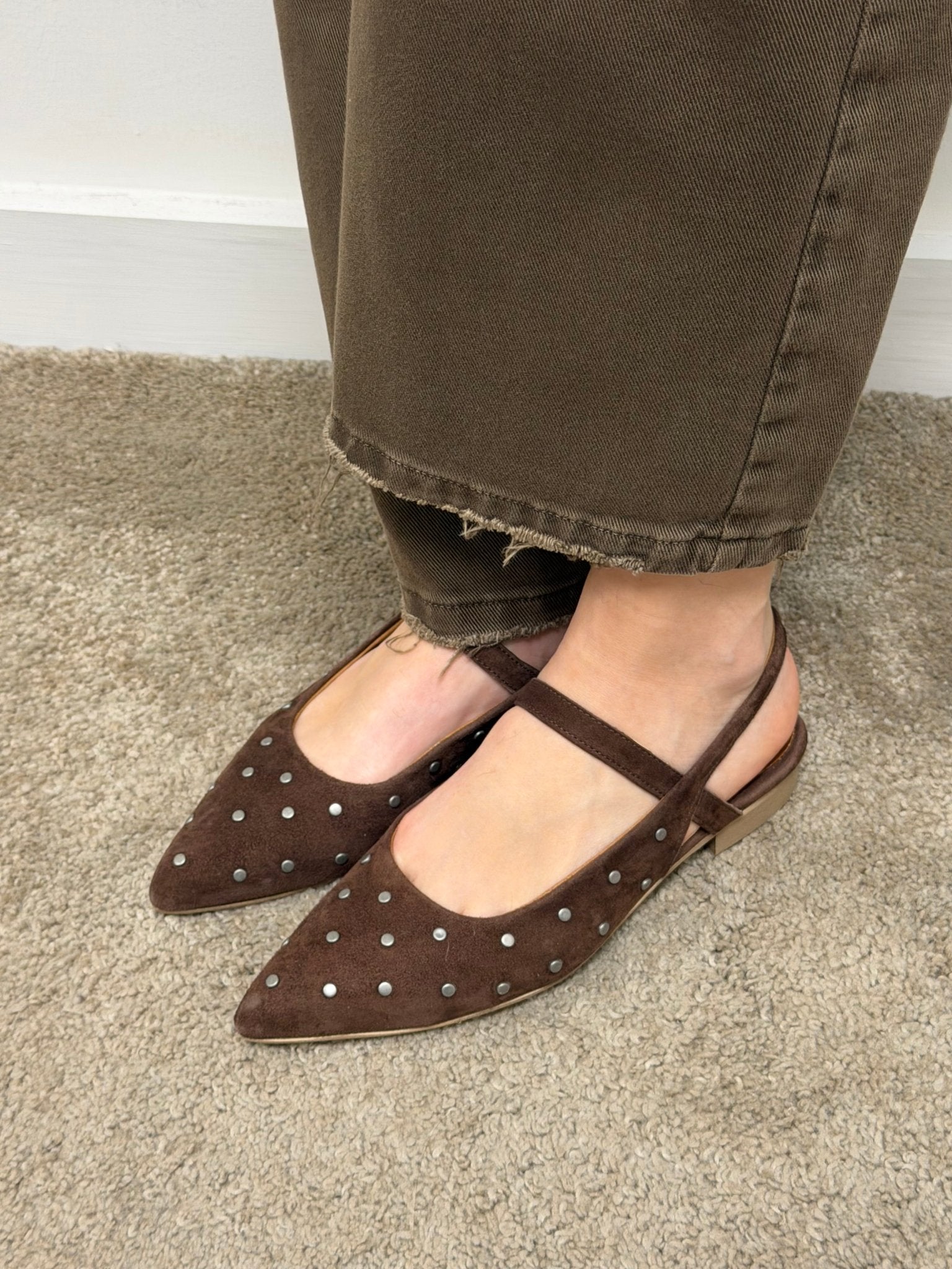 Ballerina slingback con borchie Via Mondana - GiuGiò | Shop online