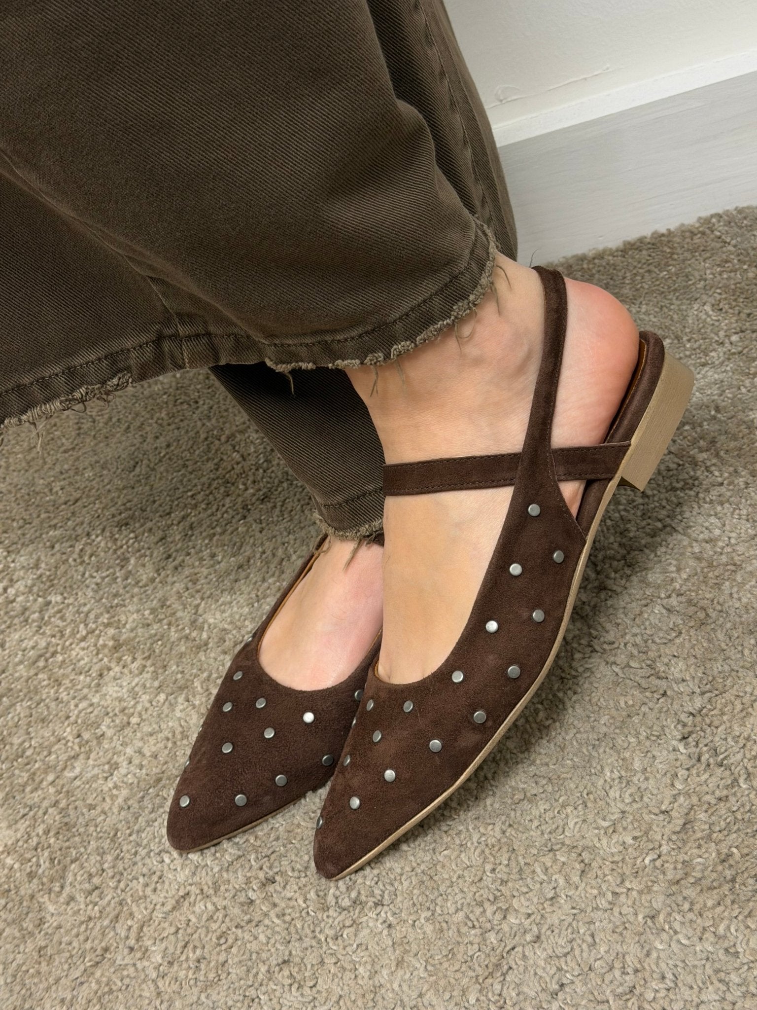 Ballerina slingback con borchie Via Mondana - GiuGiò | Shop online