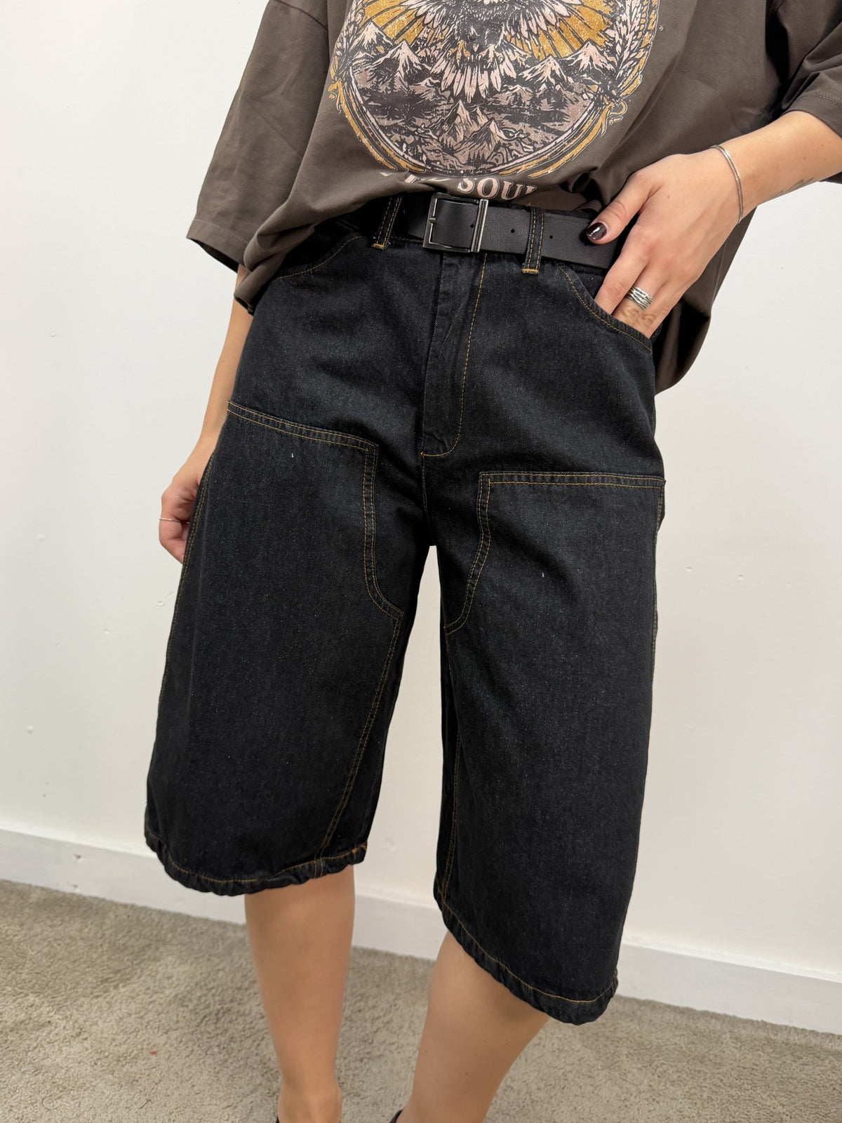 Bermuda denim nero Susy Mix - GiuGiò | Shop online