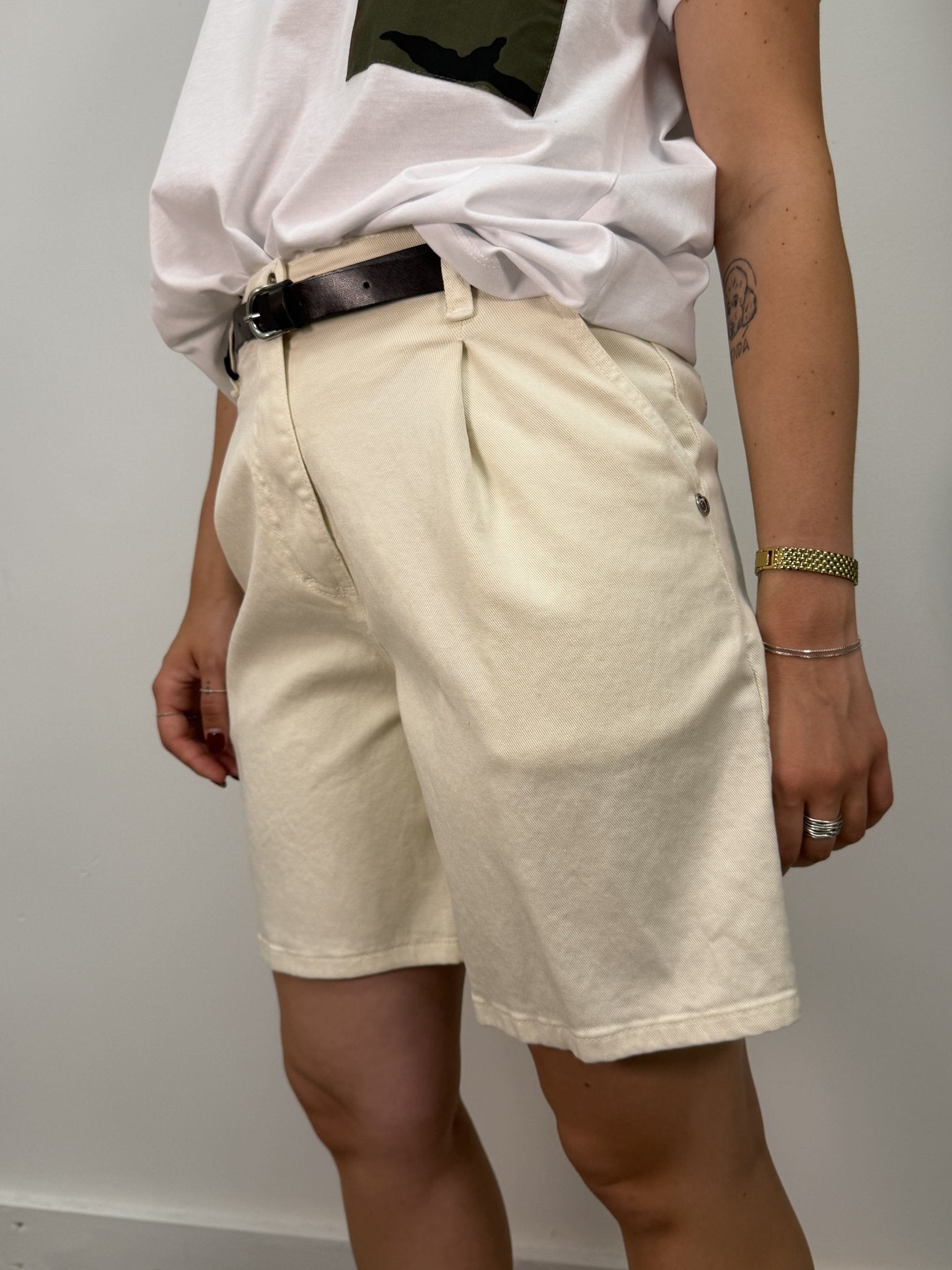 Bermuda in cotone con cinta PLEASE - GiuGiò | Shop online