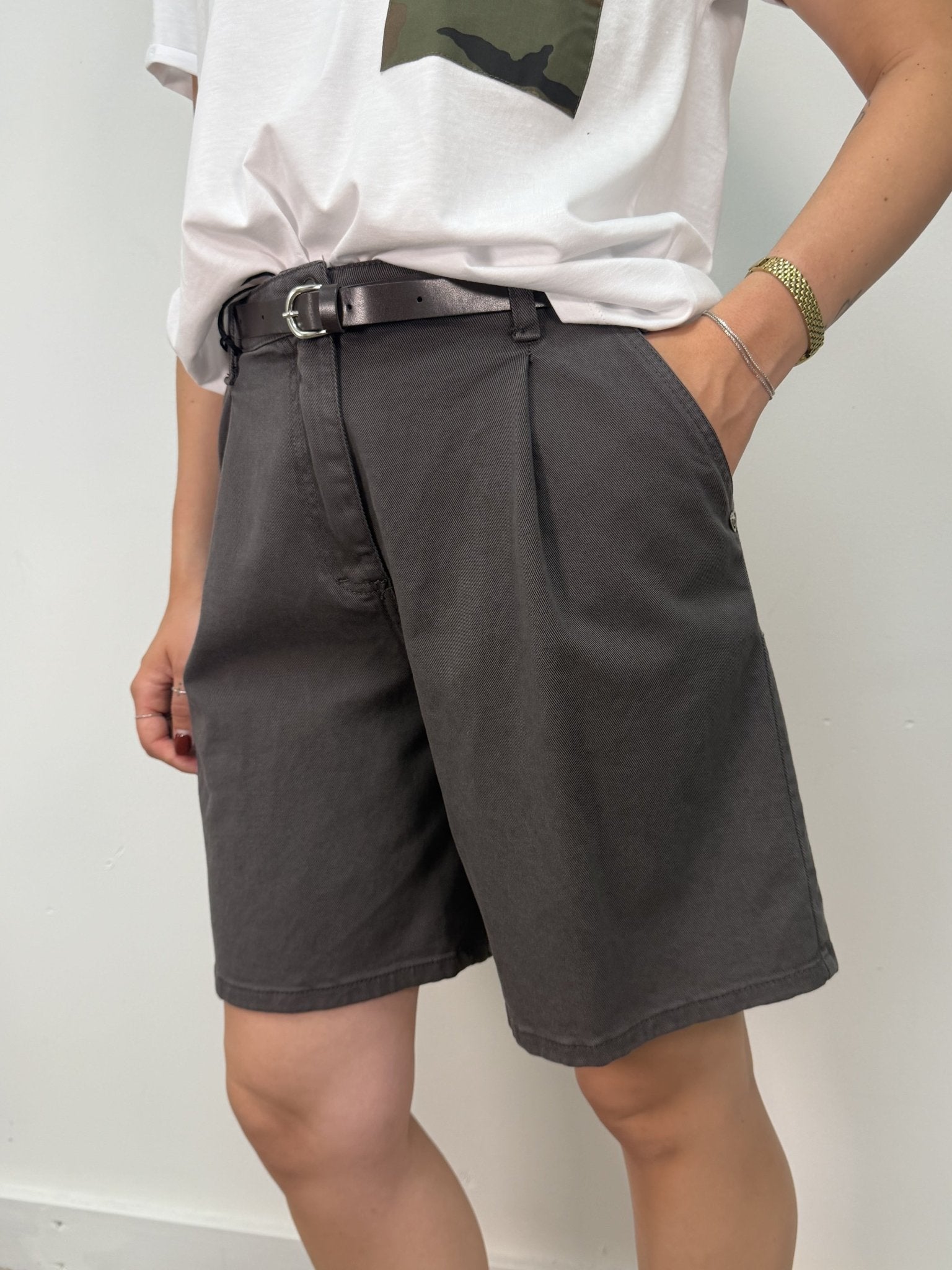 Bermuda in cotone con cinta PLEASE - GiuGiò | Shop online