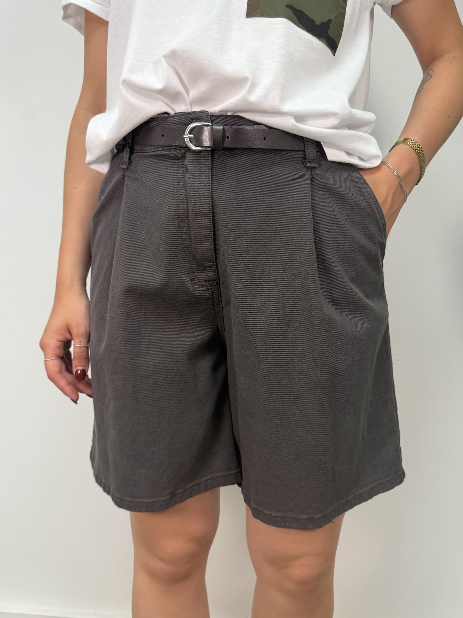 Bermuda in cotone con cinta PLEASE - GiuGiò | Shop online