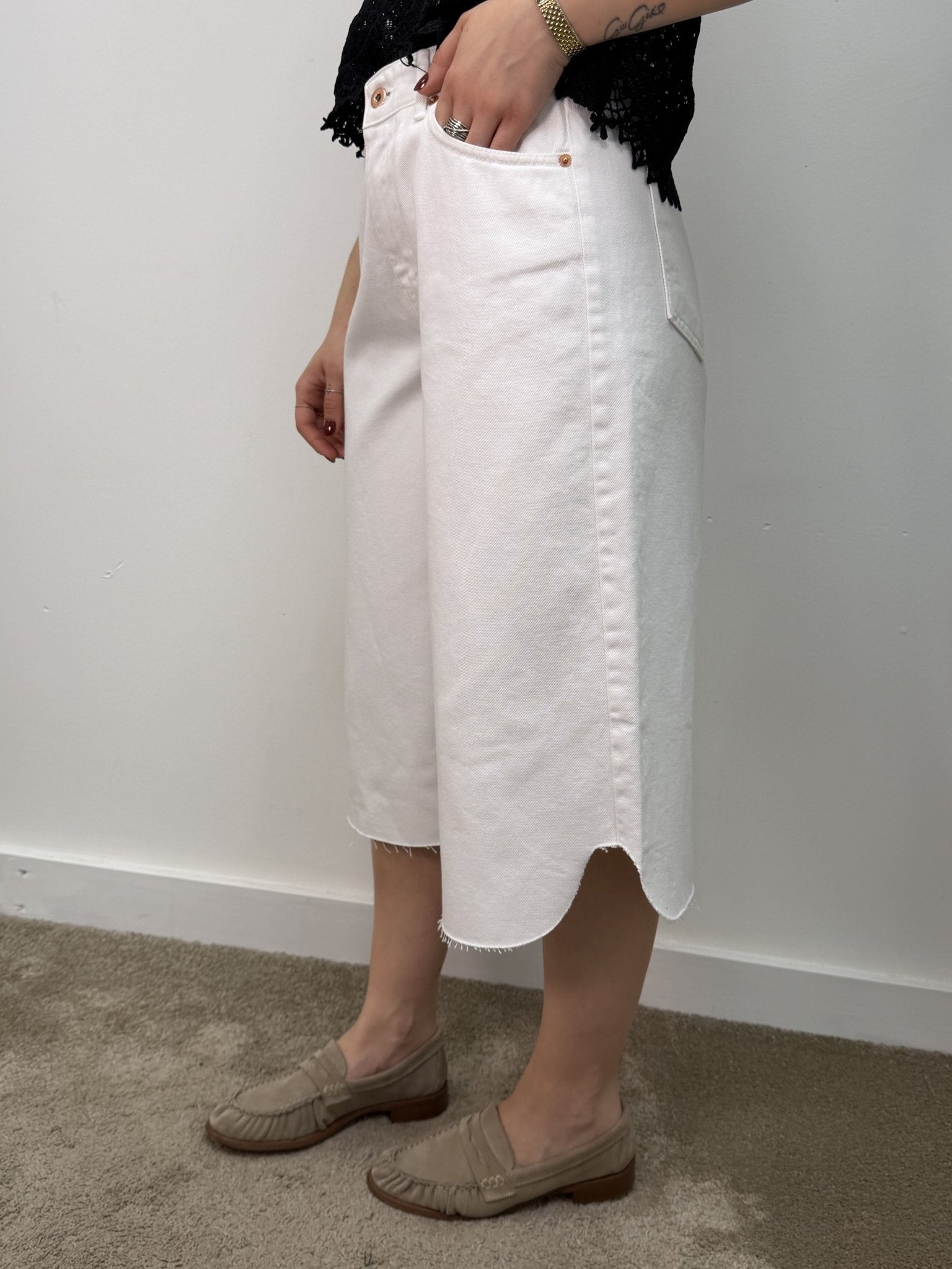 Bermuda jorts denim bianco Tensione In - GiuGiò | Shop online