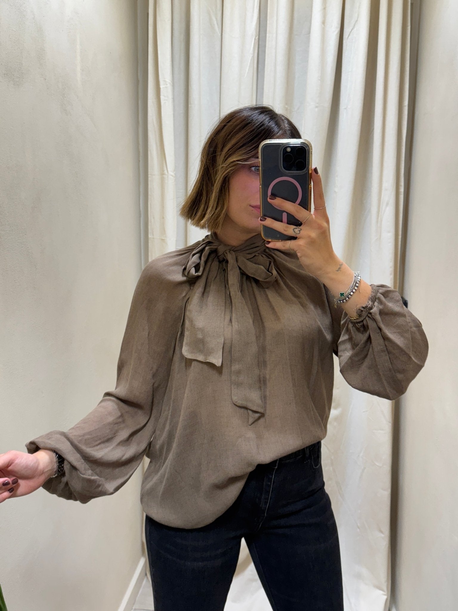 Blusa con fiocco lana e viscosa Susy Mix - GiuGiò | Shop online