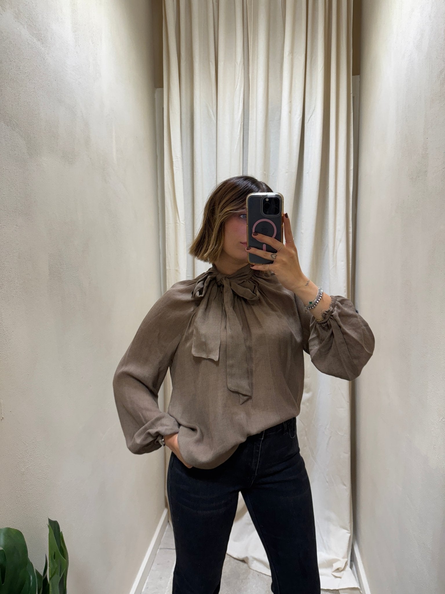 Blusa con fiocco lana e viscosa Susy Mix - GiuGiò | Shop online