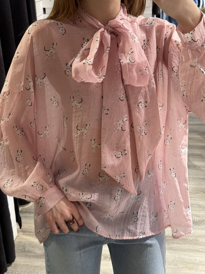 Blusa con fiocco stampa dalmata Dixie - GiuGiò | Shop online