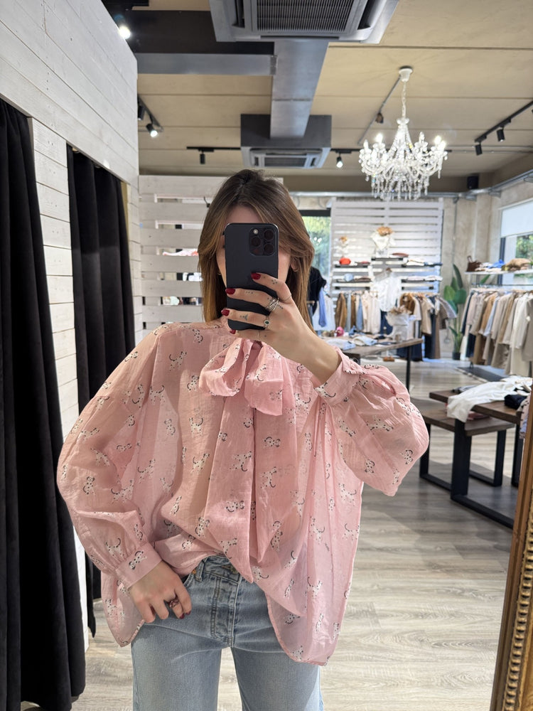Blusa con fiocco stampa dalmata Dixie - GiuGiò | Shop online