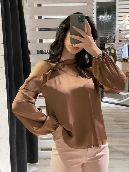 Blusa cut - out con rouches MyD - GiuGiò | Shop online