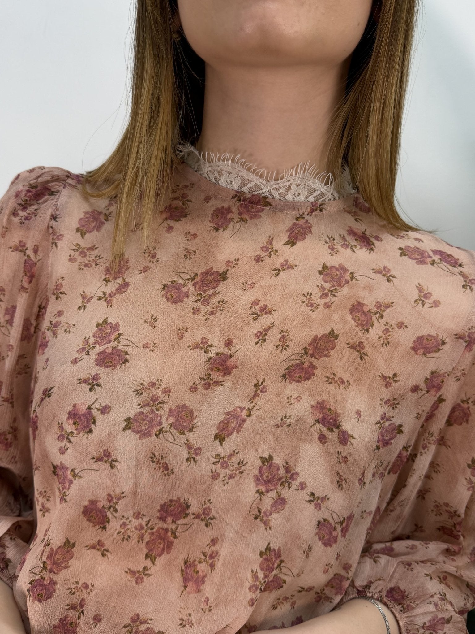 Blusa fantasia floreale rosa Tensione In - GiuGiò | Shop online