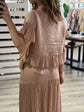 Blusa in lino goffrato con voile Susy Mix - GiuGiò | Shop online