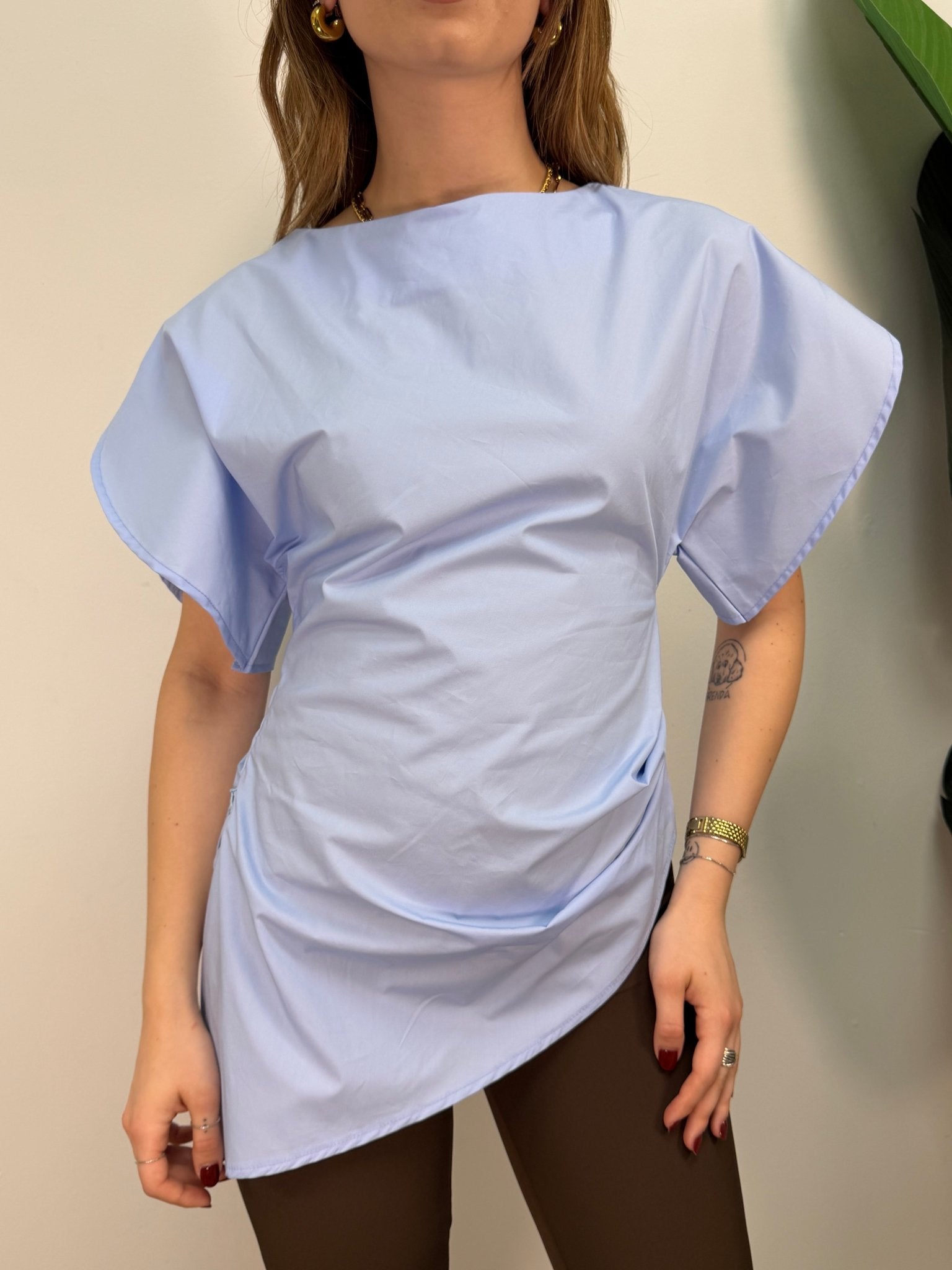 Blusa in popeline asimmetrica Have One - GiuGiò | Shop online