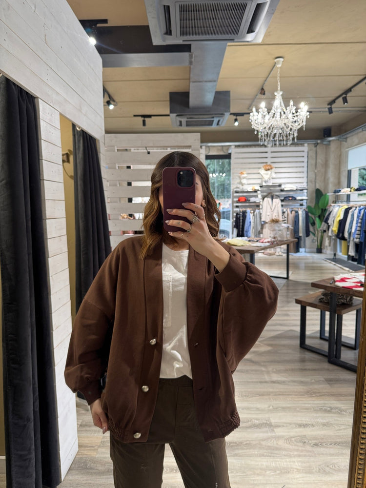 Bomber cardigan in felpa Brend - GiuGiò | Shop online