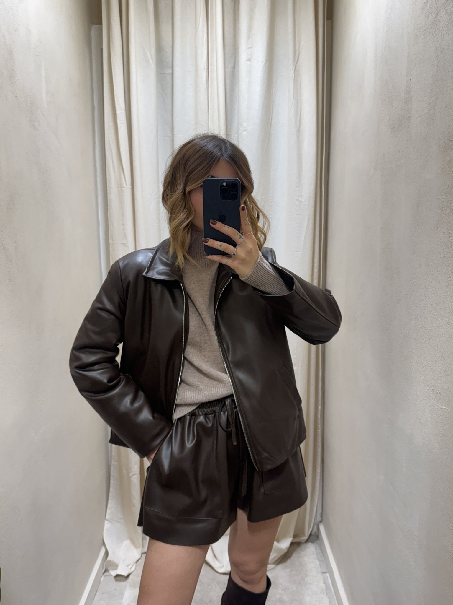 Bomber in ecopelle imbottito MyD - GiuGiò | Shop online