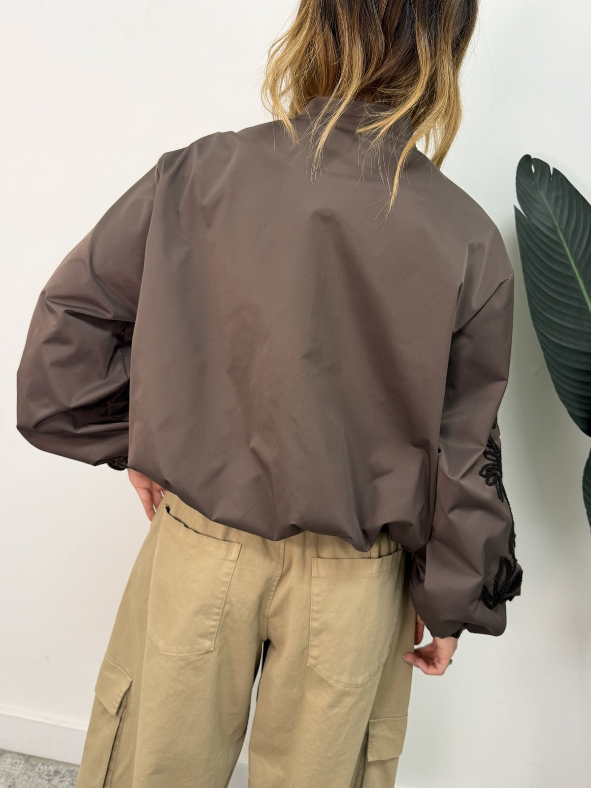 Bomber in nylon con ricami paillettes MyD - GiuGiò | Shop online