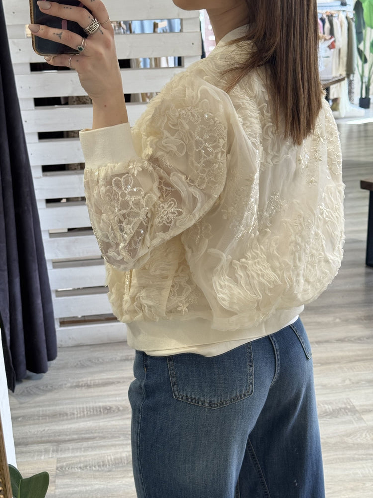Bomber in organza ricamato MyD - GiuGiò | Shop online
