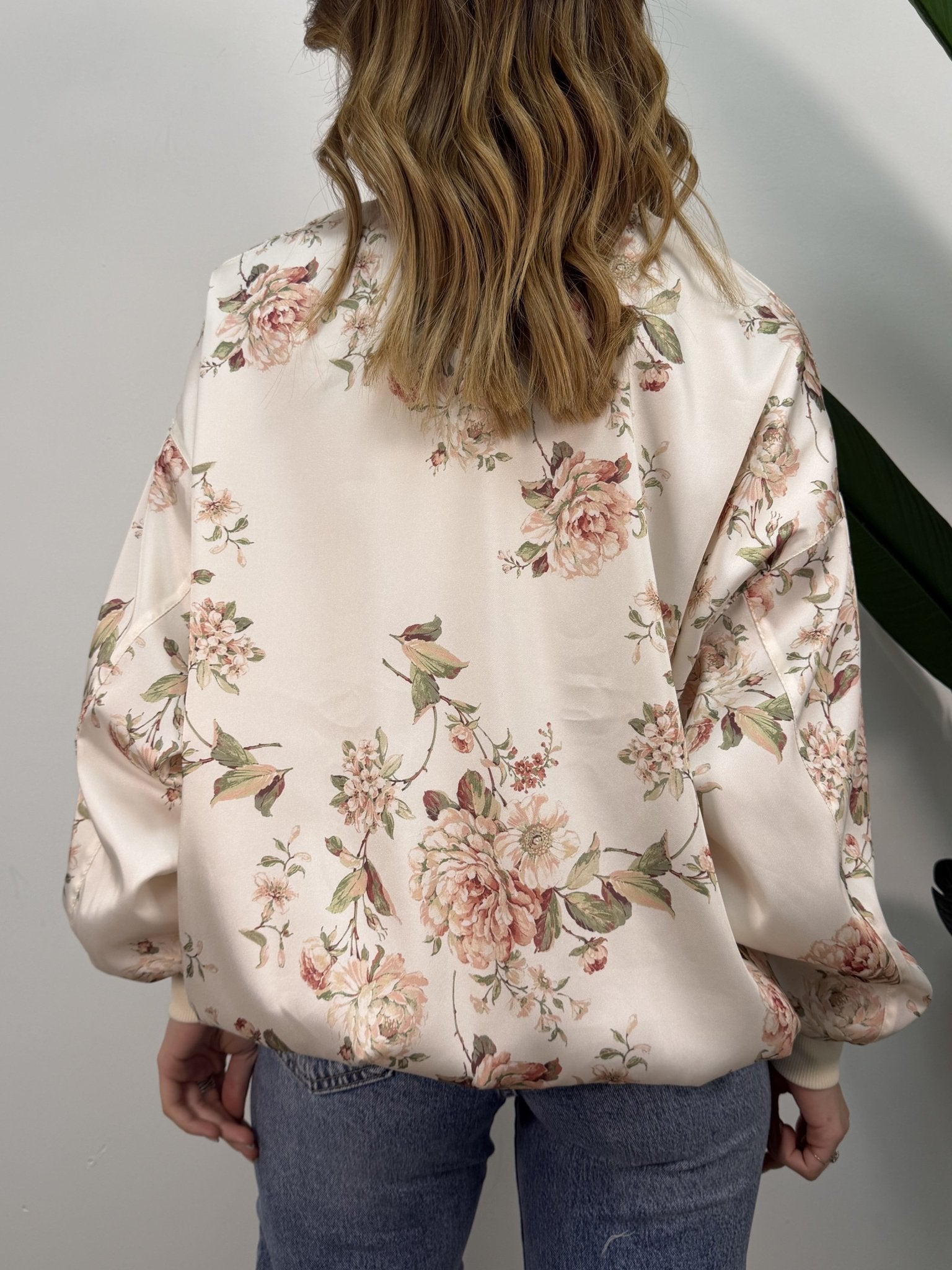 Bomber in raso stampa fiori Susy Mix - GiuGiò | Shop online