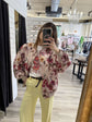 Bomber in raso stampa floreale Susy Mix - GiuGiò | Shop online