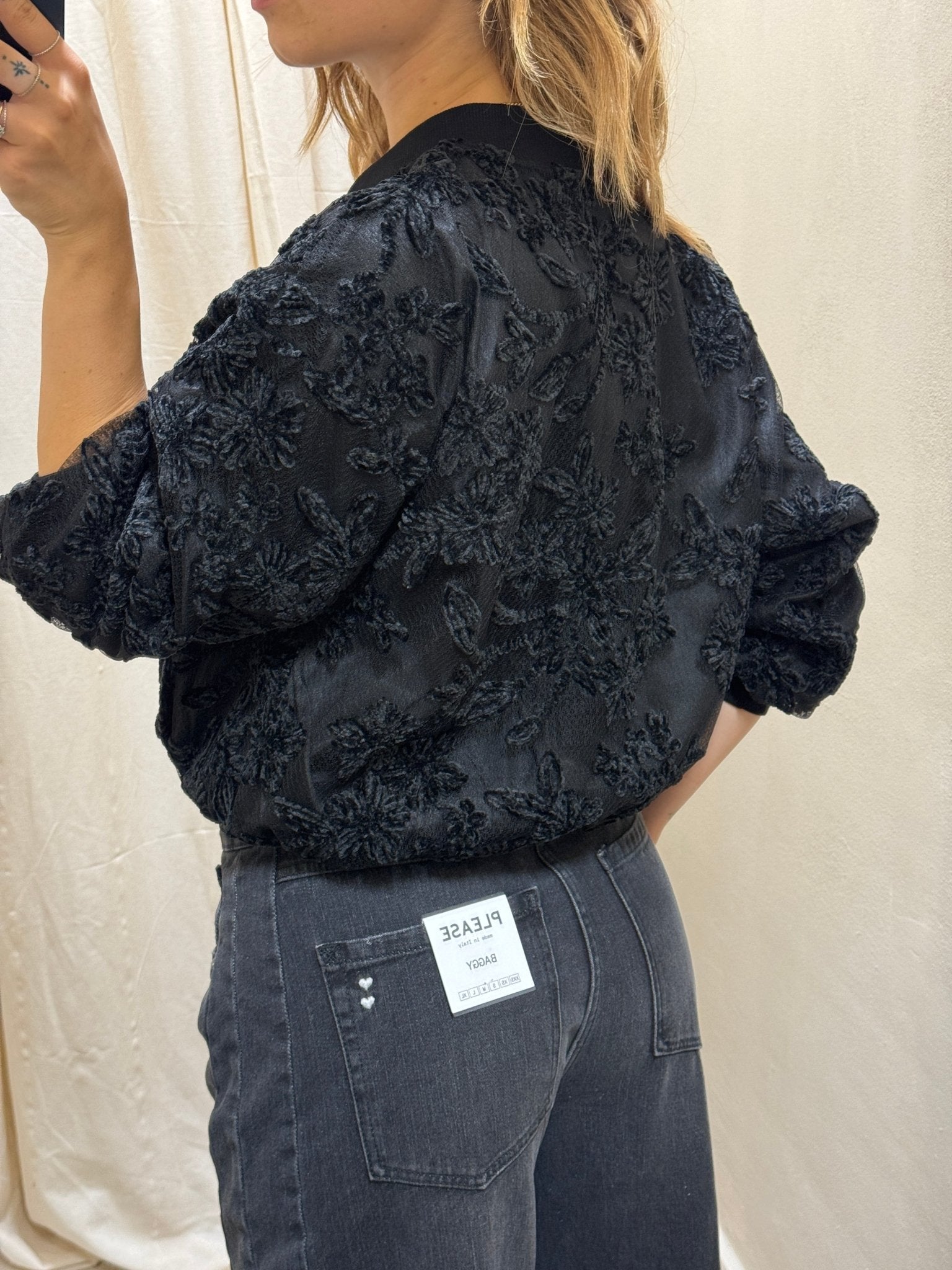 Bomber in tulle ricamato MyD - GiuGiò | Shop online