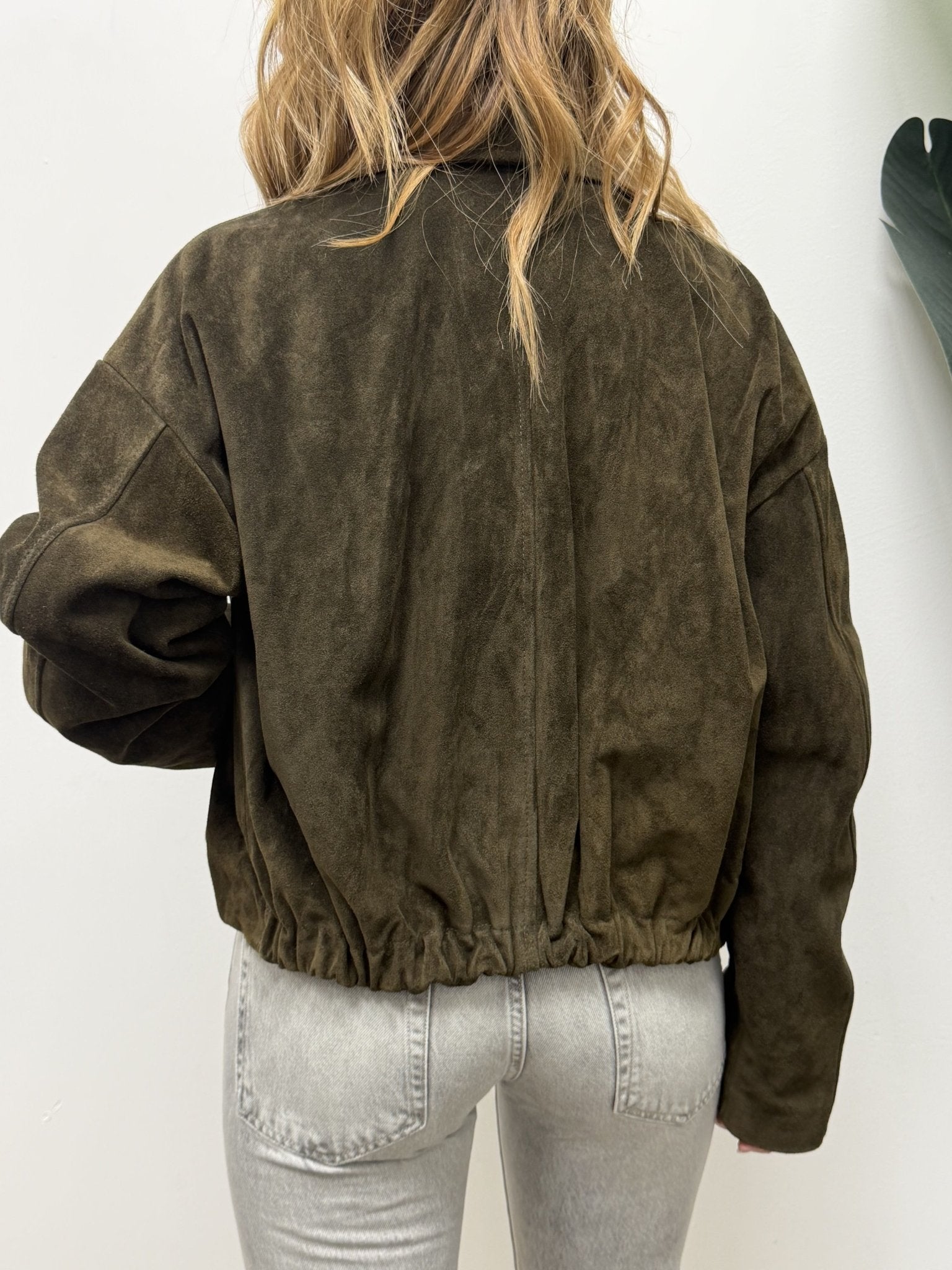 Bomber in vera pelle scamosciata VICOLO - GiuGiò | Shop online
