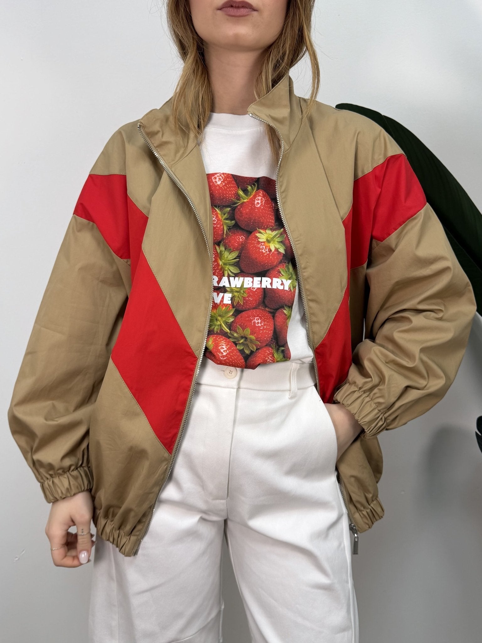 Bomber over bicolore con zip HaveOne - GiuGiò | Shop online