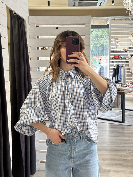 Camicia a quadretti con manica ampia Tensione IN - GiuGiò | Shop online