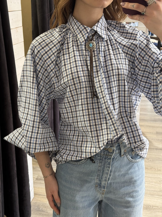 Camicia a quadretti con manica ampia Tensione IN - GiuGiò | Shop online