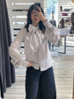 Camicia a righe in popeline con fiocco Tensione IN - GiuGiò | Shop online