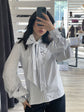 Camicia a righe in popeline con fiocco Tensione IN - GiuGiò | Shop online